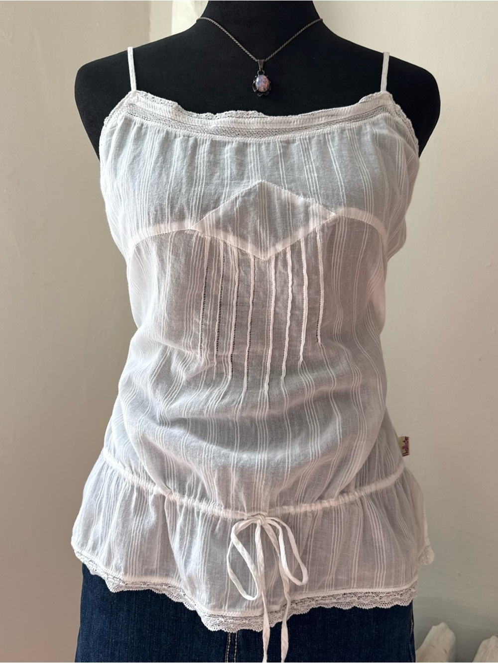 Vintage Y2K Hollister White Cami Tank Top